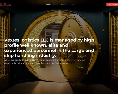 Screenshot of Scam Courier Vexteslogistics.com