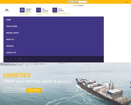 Screenshot of Scam Courier Westcourierexp.com