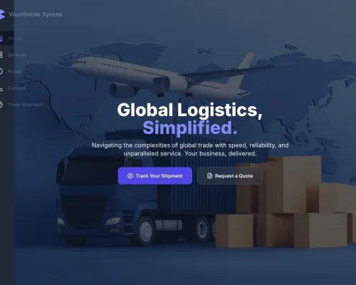 Screenshot of Scam Courier Worldwidecourierxpress.com