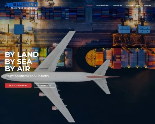 Screenshot of Scam Courier Bluelinetransportsolutions.com