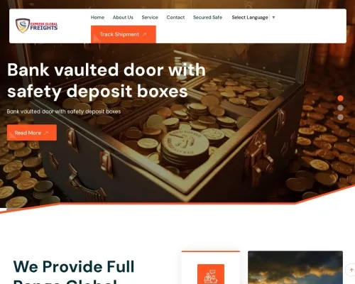 Screenshot of Scam Courier Expressglobalfrieght.com
