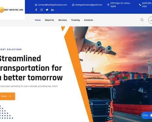 Screenshot of Scam Courier Fastlogisticslane.com