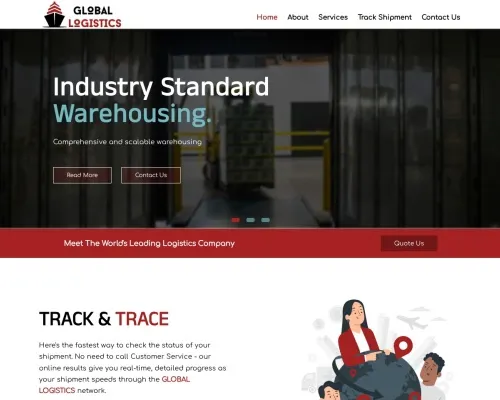 Screenshot of Scam Courier Globallogistics-delivery.com