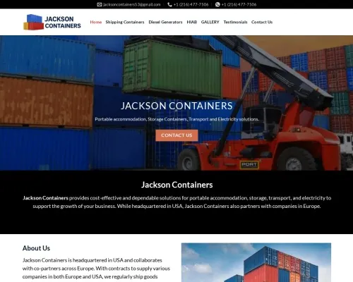Screenshot of Scam Courier Jacksoncontainers.com