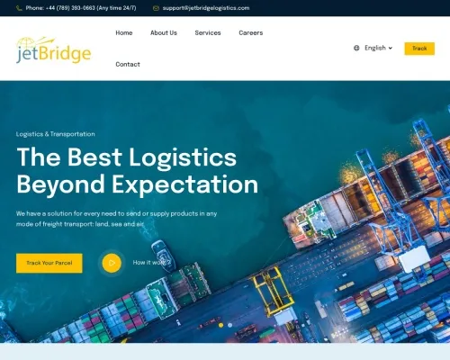 Screenshot of Scam Courier Jetbridgelogistics.com