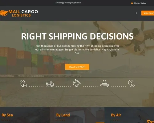 Screenshot of Scam Courier Mail-cargologistics.com