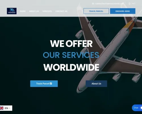 Screenshot of Scam Courier Primewavecargodel.com