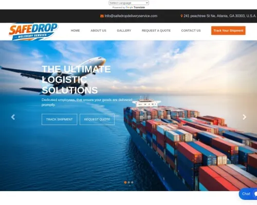Screenshot of Scam Courier Safedropdeliveryservice.com