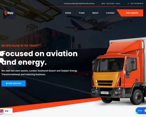 Screenshot of Scam Courier Shiplyslogistics.com