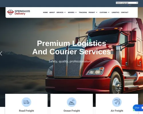 Screenshot of Scam Courier Springaxisdelivery.com