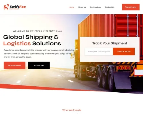 Screenshot of Scam Courier Swiftfoxinternational.com