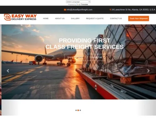 Screenshot of Scam Courier Easywaydeliveryexpress.com