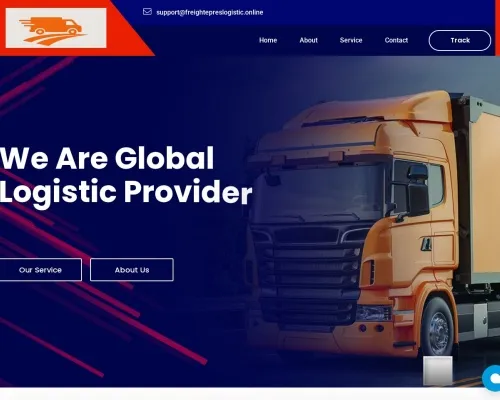 Screenshot of Scam Courier Freightepreslogistic.online