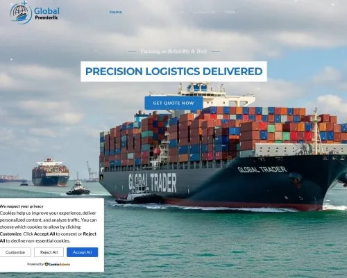 Screenshot of Scam Courier Globalpremierlogistics.com