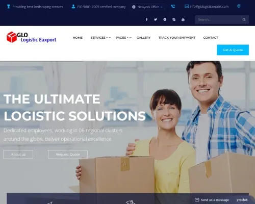 Screenshot of Scam Courier Glologisticexport.com