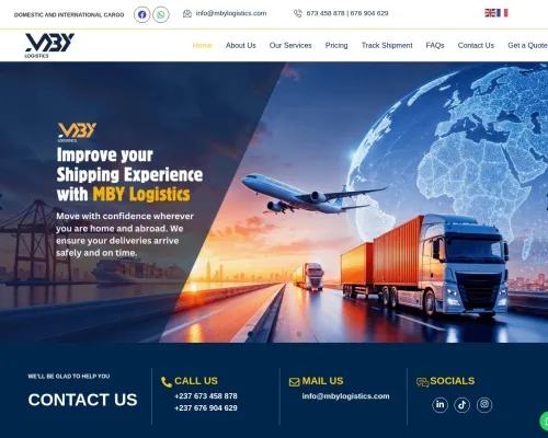 Screenshot of Scam Courier Mbylogistics.com