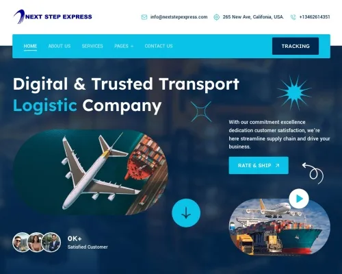 Screenshot of Scam Courier Nextstepexpres.com
