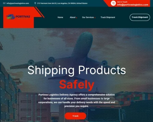 Screenshot of Scam Courier Portivaslogistics.com
