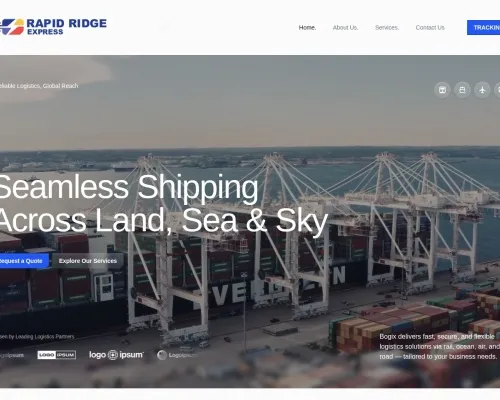 Screenshot of Scam Courier Rapidridgexpress.com
