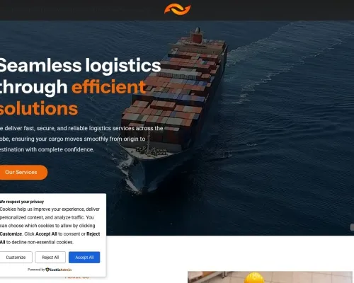 Screenshot of Scam Courier Roadietransportlogistics.com