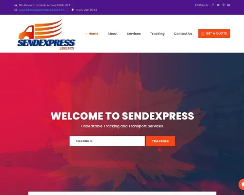 Screenshot of Scam Courier Sendxpresslogistics.com