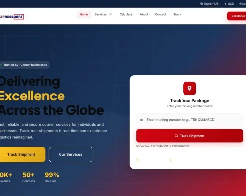 Screenshot of Scam Courier Expressdart.online