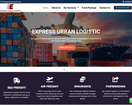 Screenshot of Scam Courier Expressurbanlogistic.com