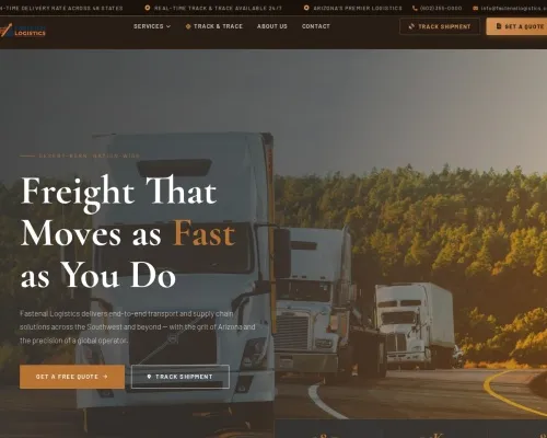 Screenshot of Scam Courier Fastenallogistics.com