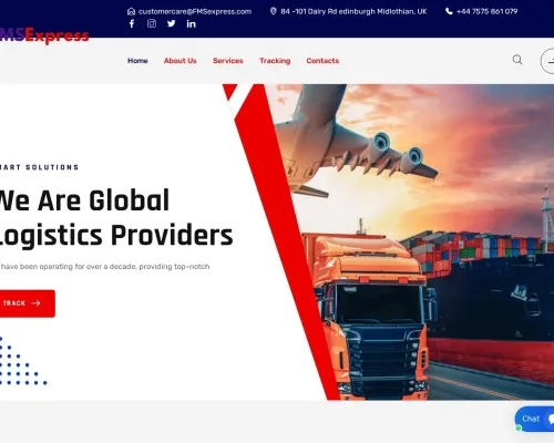 Screenshot of Scam Courier Fms-express.com