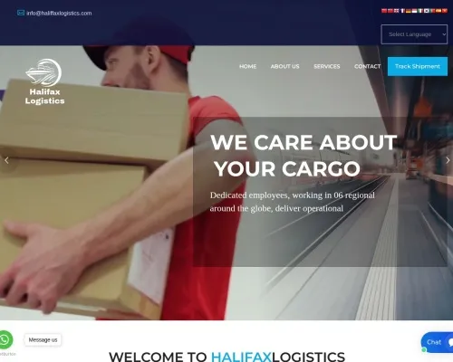 Screenshot of Scam Courier Haliffaxlogistics.com