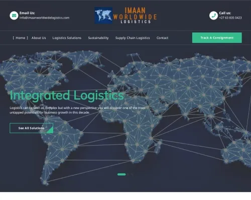 Screenshot of Scam Courier Imaanworldwidelogistics.com