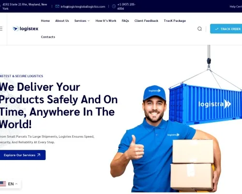 Screenshot of Scam Courier Logistexgloballogistics.com