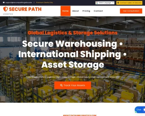 Screenshot of Scam Courier Pathlinklogistics.com