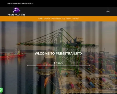 Screenshot of Scam Courier Primetransitx.com