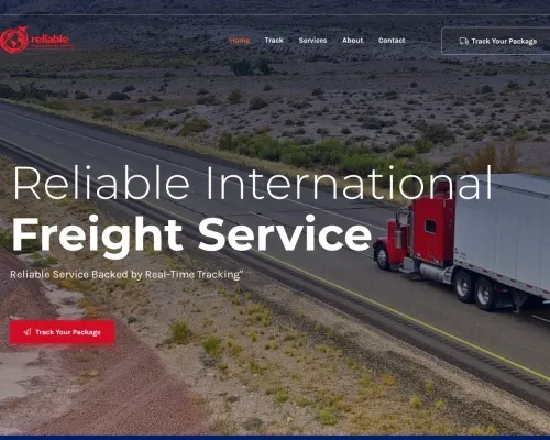 Screenshot of Scam Courier Reliableglobalffreightlogistics.ltd