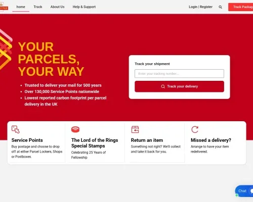 Screenshot of Scam Courier Royalmailservice.com
