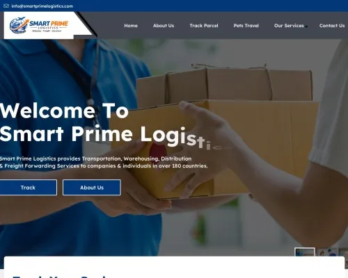 Screenshot of Scam Courier Smartprimelogistics.com