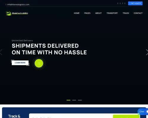 Screenshot of Scam Courier Titanexalogistics.com