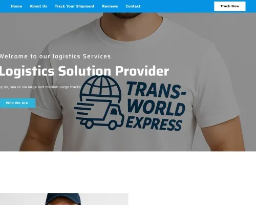 Screenshot of Scam Courier Transworldexpress.agency