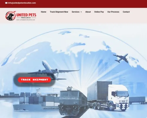 Screenshot of Scam Courier Unitedpetsrelocation.com
