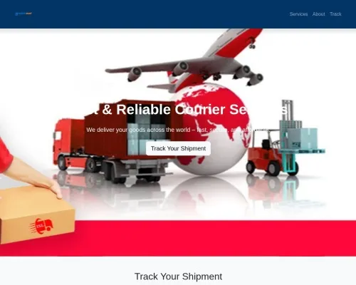 Screenshot of Scam Courier Xpresdart.online