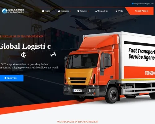 Screenshot of Scam Courier Airlandsealogistic.com
