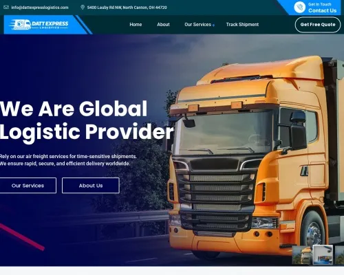 Screenshot of Scam Courier Dattexpresslogistics.com