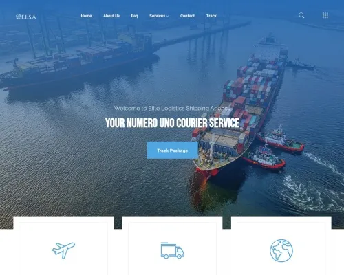 Screenshot of Scam Courier Elitelogisticsshippingagency.com