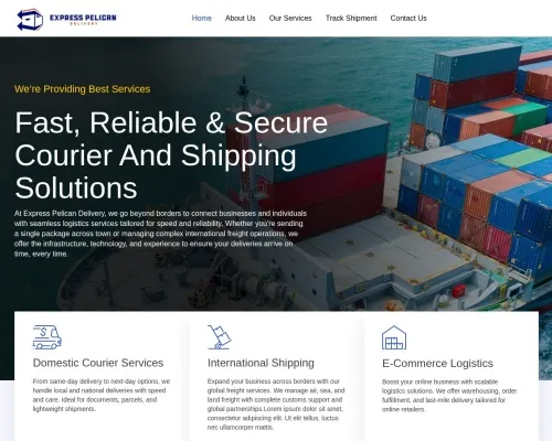 Screenshot of Scam Courier Expresspelicandelivery.com