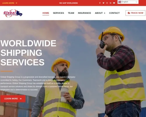 Screenshot of Scam Courier Globalshippingsgroup.com