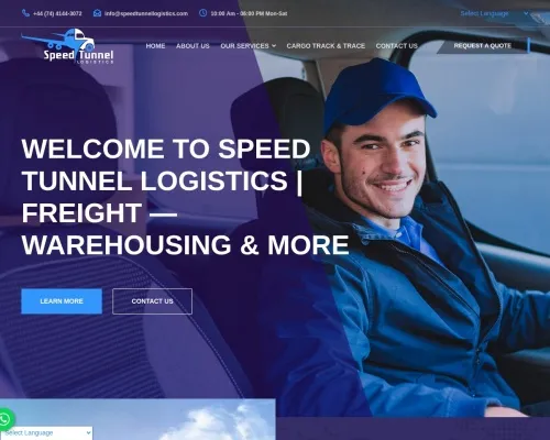 Screenshot of Scam Courier Speedtunnellogistics.com
