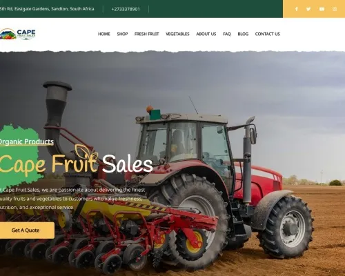 Screenshot of Scam Courier Cfruitsales.com