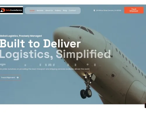 Screenshot of Scam Courier Deltacourierservice.com