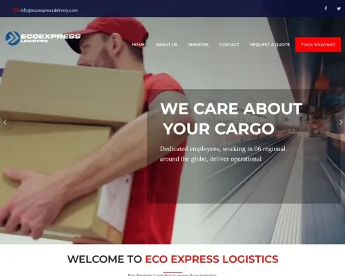 Screenshot of Scam Courier Ecoexpressdelivery.com